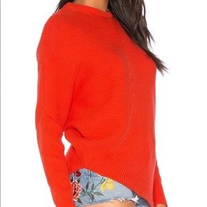 Free People Ribbed Knit Asymmetrical Sweater